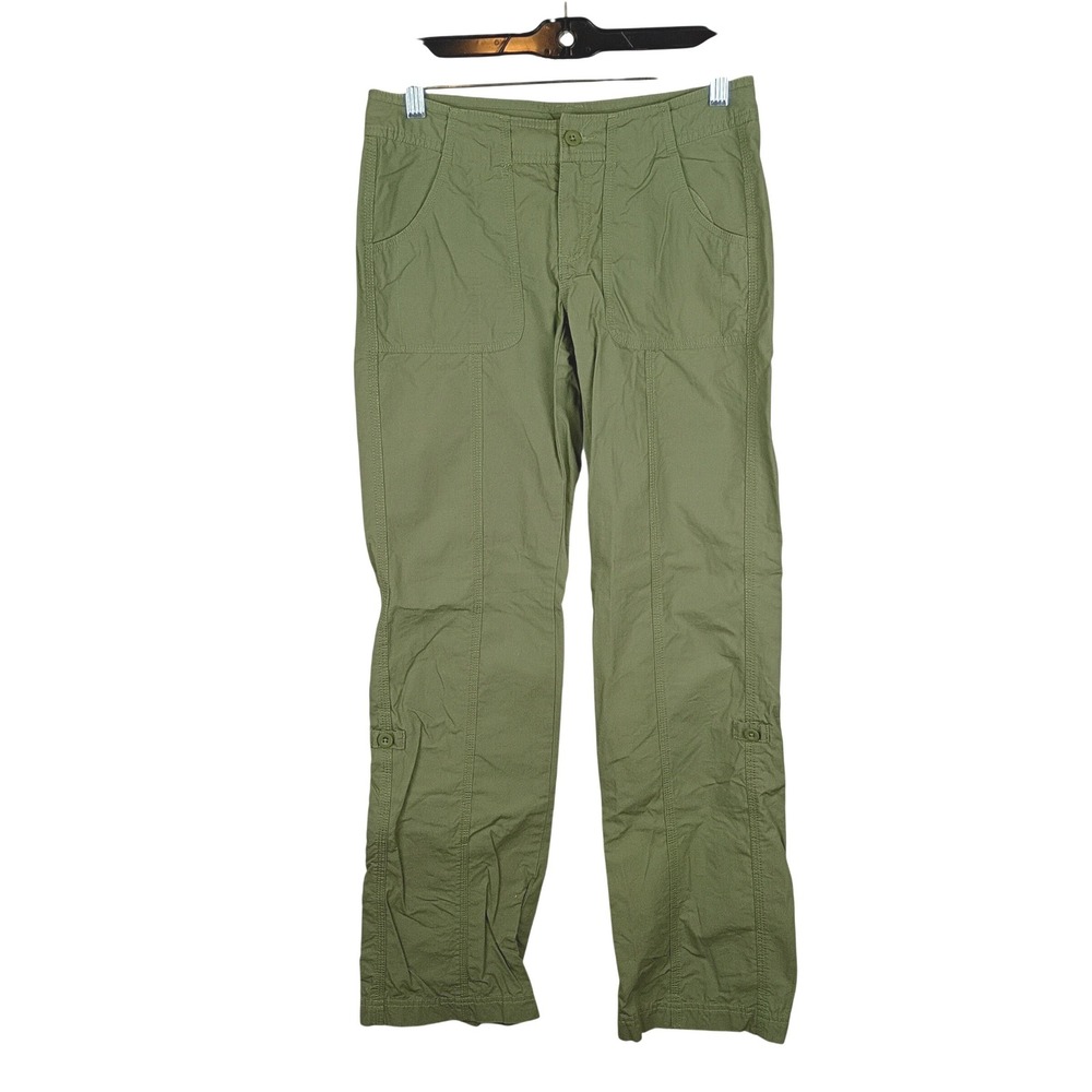 The North Face Womens Olive Green Cotton Cargo Hiking Pants Size 0 Regular